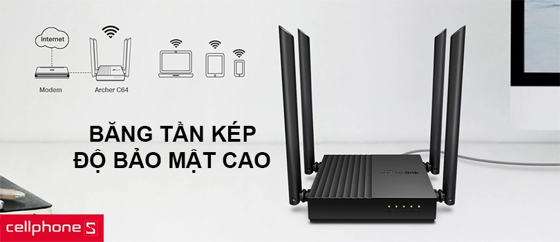 Sở hữu băng tần kép, đáp ứng mọi nhu cầu với khả năng bảo mật cao