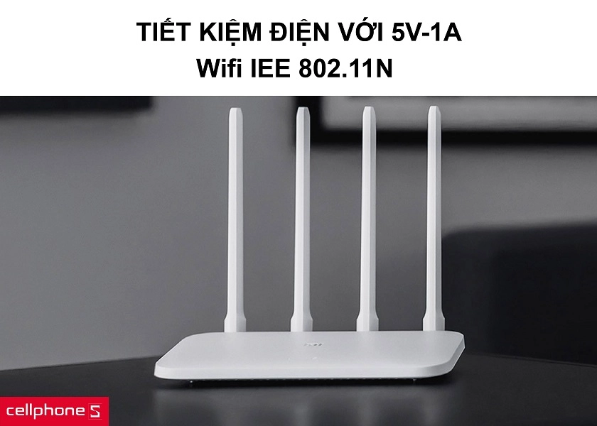Dùng điện áp 5V-1A tiết kiệm cùng giao thức Wifi IEE 802.11N cho tốc độ 300Mbps