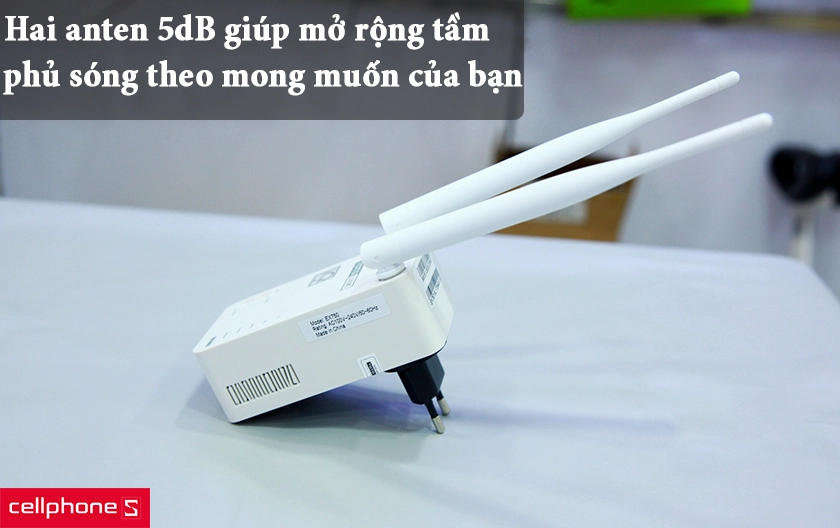 Totolink EX750 còn được trang bị hai anten 5dB chất lượng cao