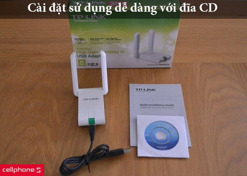 Cài đặt dễ dàng với đĩa CD