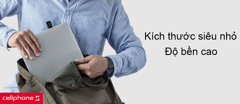 Kích thước siêu nhỏ bằng chiếc USB thông thường, hoàn thiện từ nhựa độ bền cao