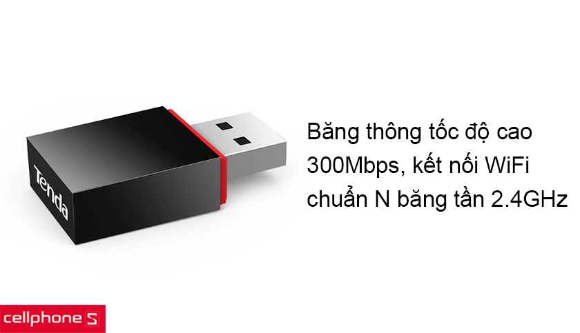 Băng thông tốc độ cao 300Mbps với WiFi chuẩn N