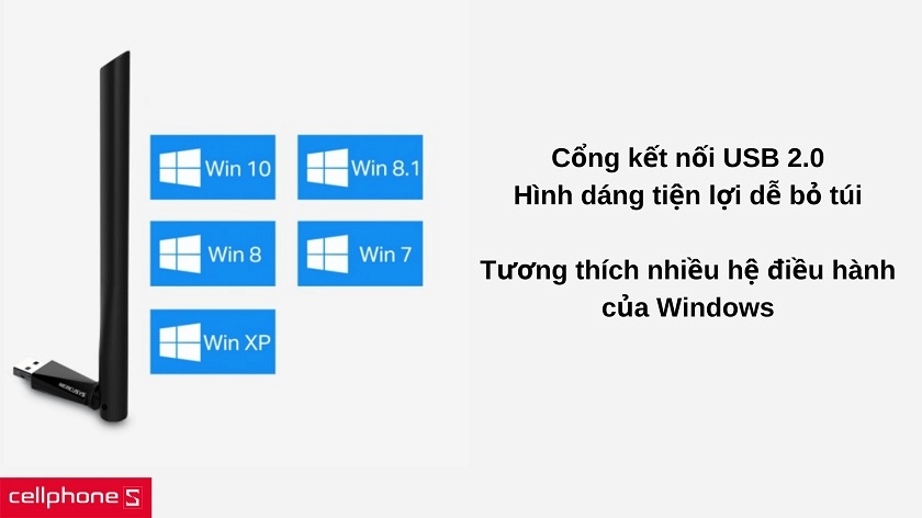 Tiện lợi dễ sử dụng, tương thích với máy tính Windows XP đến Windows 10
