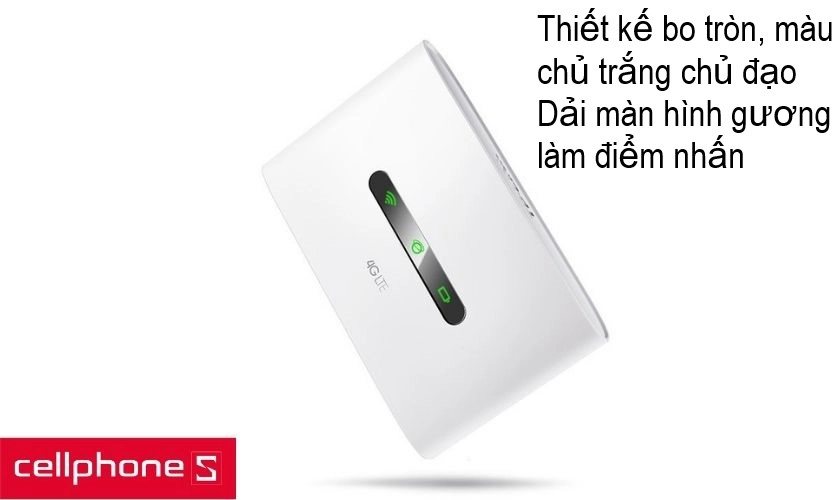 Thiết kế nhỏ gọn tiện dụng cùng gam màu trắng đơn giản