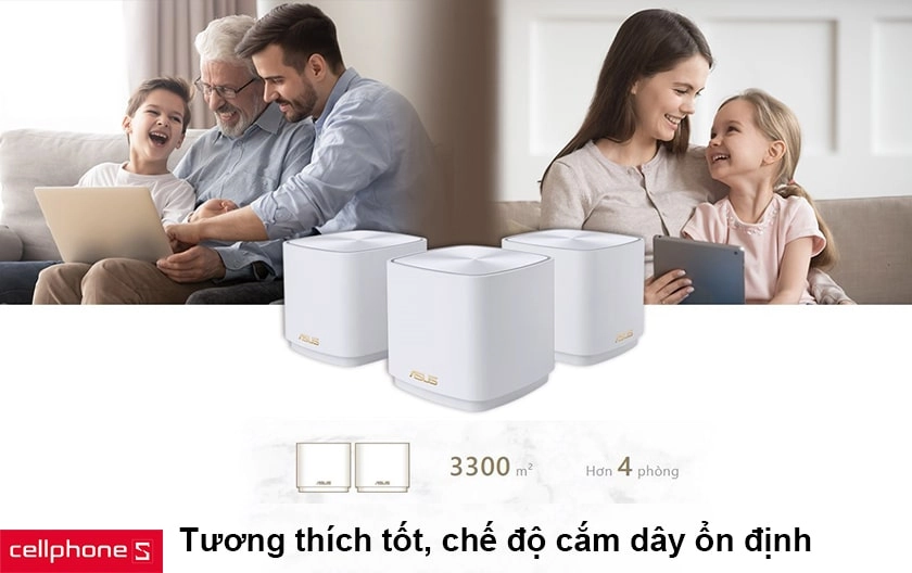 Hệ thống WiFi Mesh 6 Asus XD4 AX1800 2 Pack 