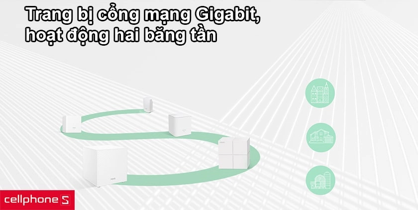 Trang bị cổng mạng Gigabit, hoạt động hai băng tần