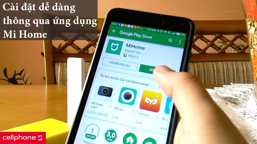 thiết lập thông qua ứng dụng Mi Home