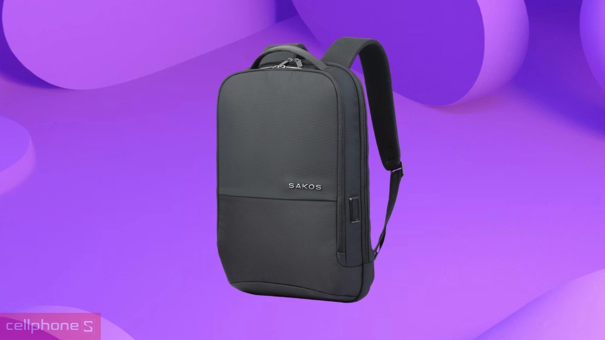 Chất liệu balo laptop Sakos Simplus 15.6 inch