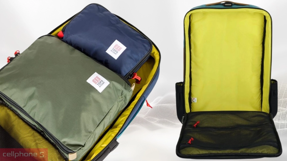 Chất liệu balo hành lý Topo Designs Global Travel Bag 30L