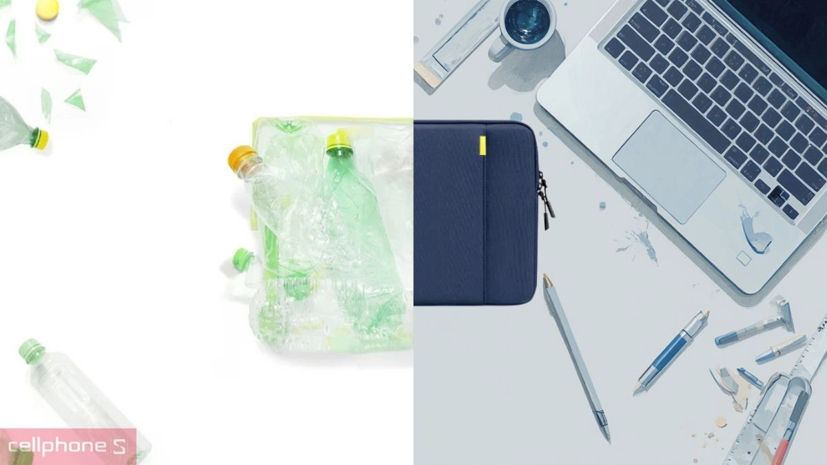 Thiết kế gọn gàng Combo túi chống sốc kèm túi phụ kiện Tomtoc 360 Protective 16 inch A13E2B2GP DRS