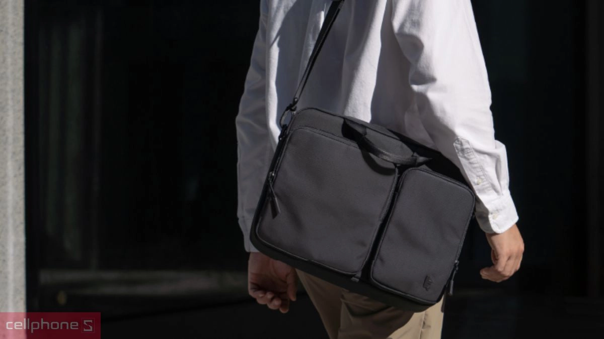 Chất liệu túi chống sốc có dây Tomtoc Navigator Shoulder Bag 14 inch A33D3D1 DRS