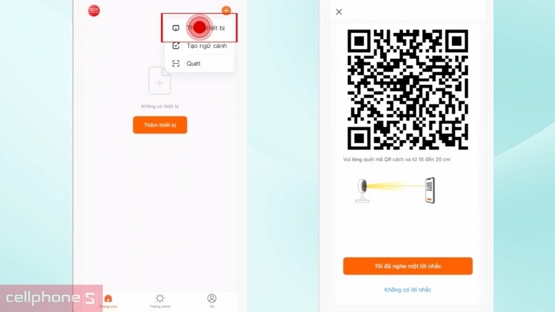 Khả năng kết nối camera IP ngoài trời Wifi 365 Selection OC1 2K với điện thoại