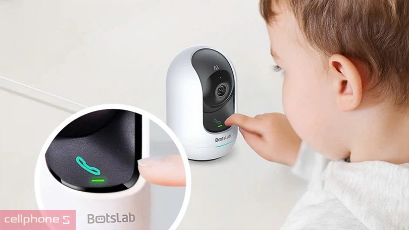 Khả năng phát hiện chuyển động, đàm thoại và lưu trữ của camera IP 360 độ 5MP Botslab C221