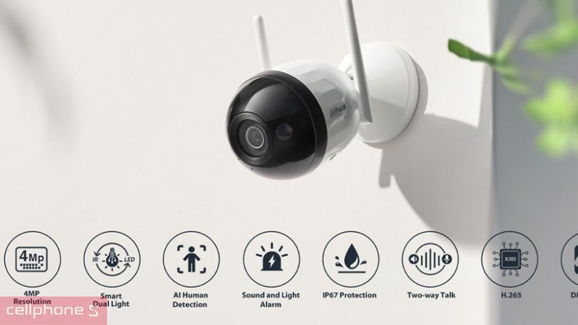 Vì sao nên mua camera IP Wifi ngoài trời Dahua DH-F4C-PV 4MP có đèn led loa ngoài