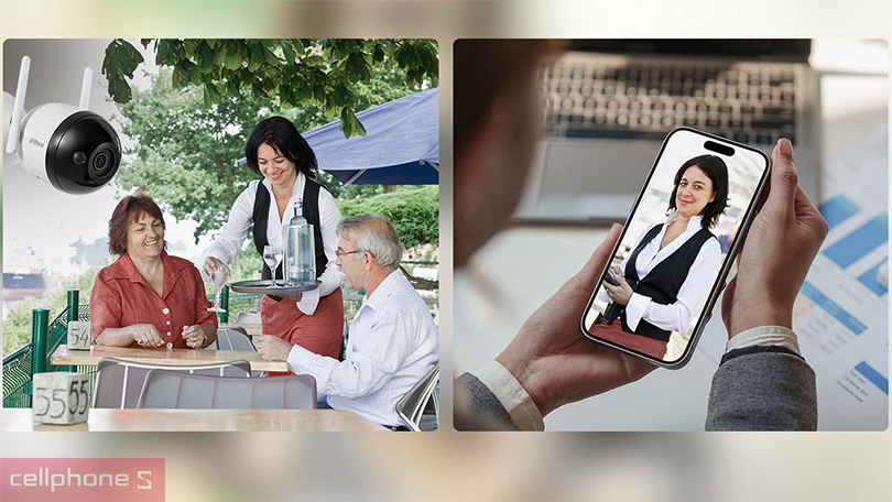 Khả năng đàm thoại trên camera IP Wifi ngoài trời Dahua DH-F4C-PV 4MP