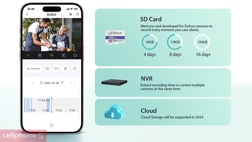 Cách kết nối camera IP Wifi ngoài trời Dahua DH-F4C-PV 4MP có đèn led loa ngoài với app DMSS