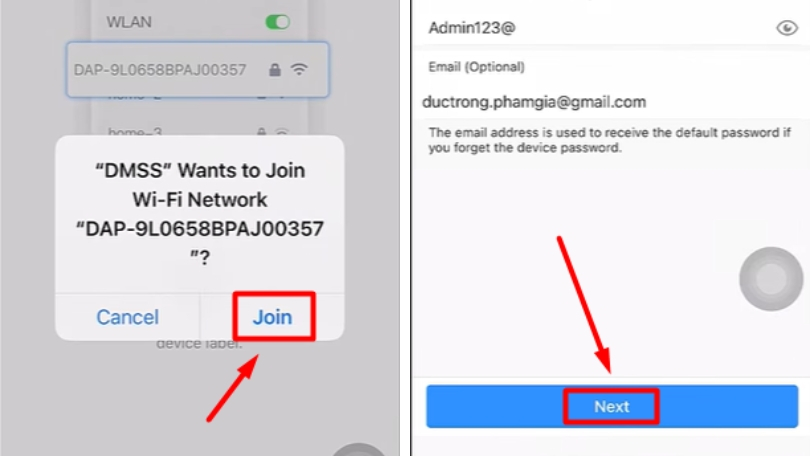 Cách kết nối camera với ứng dụng DMSS