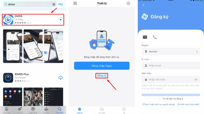 Cách kết nối camera với ứng dụng DMSS