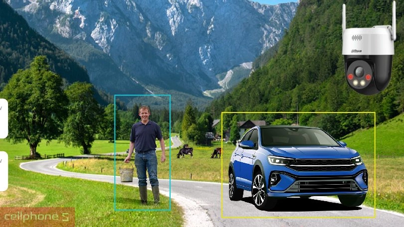 Khả năng theo dõi và phát hiện chuyển động của camera IP ngoài trời Dahua P3AE-PV 3MP