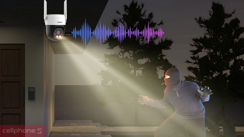 Khả năng hỗ trợ đàm thoại của camera IP ngoài trời Dahua P3AE-PV 3MP