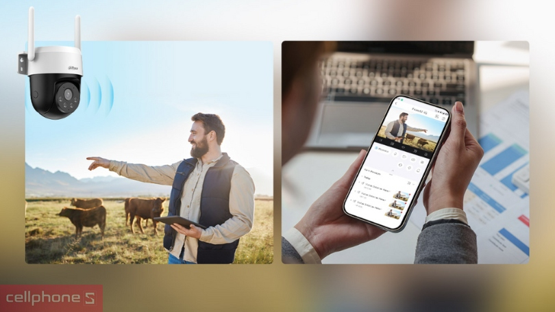 Khả năng hỗ trợ đàm thoại của camera IP ngoài trời DAHUA P5AE-PV 5MP