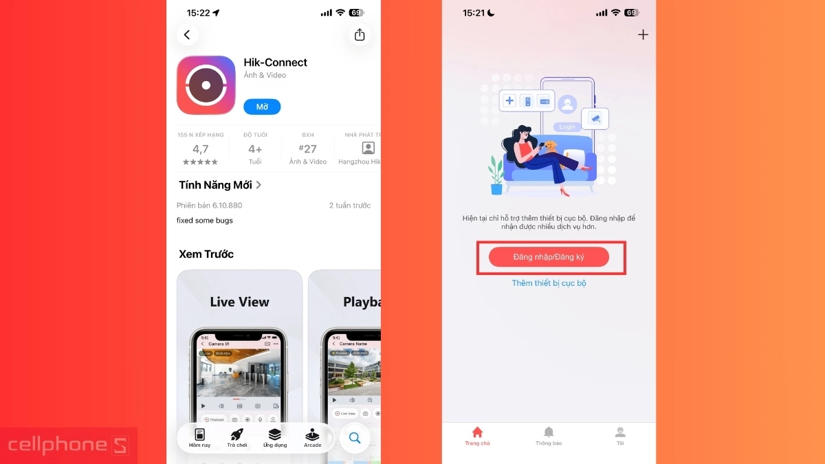 Hướng dẫn kết nối camera thang máy Hikvision 2MP có tiếng kèm đầu ghi với điện thoại
