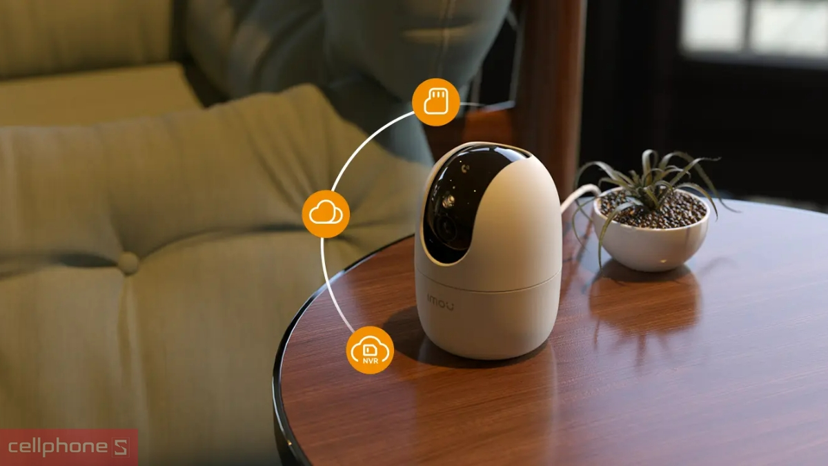 IMOU A32 lưu trữ qua thẻ nhớ và dịch vụ đám mây 