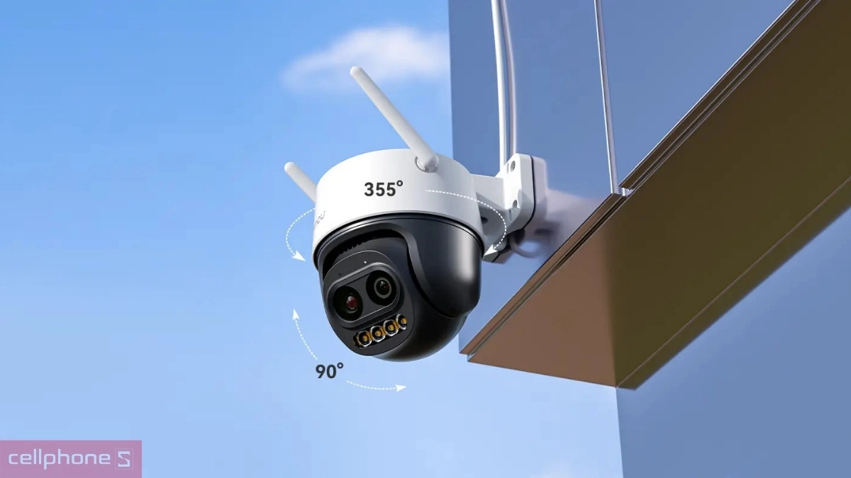 Khả năng quay và quét bao quát của camera Imou Cruiser Z IP ngoài trời 360 5MP IPC-S7DP-5M0WEZ