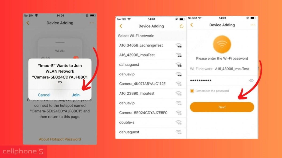 Hướng dẫn kết nối camera Imou Cruiser Z IP ngoài trời 360 5MP IPC-S7DP-5M0WEZ với điện thoại