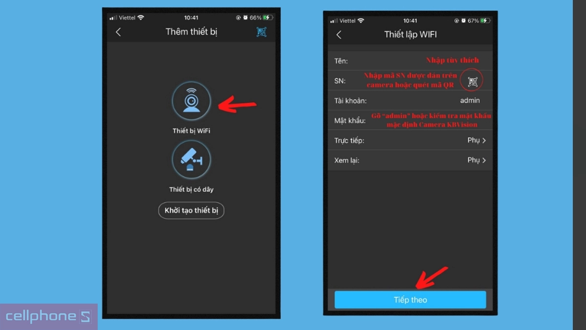 Hướng dẫn kết nối camera KBVISION IP Wifi 5MP KX-A5W với ứng dụng KBView Plus