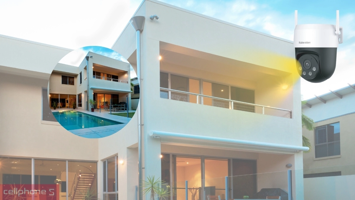 Khả năng ghi hình góc rộng và 4 chế độ quan sát của camera Kbvision IP Wifi PT 5MP KX-S5L