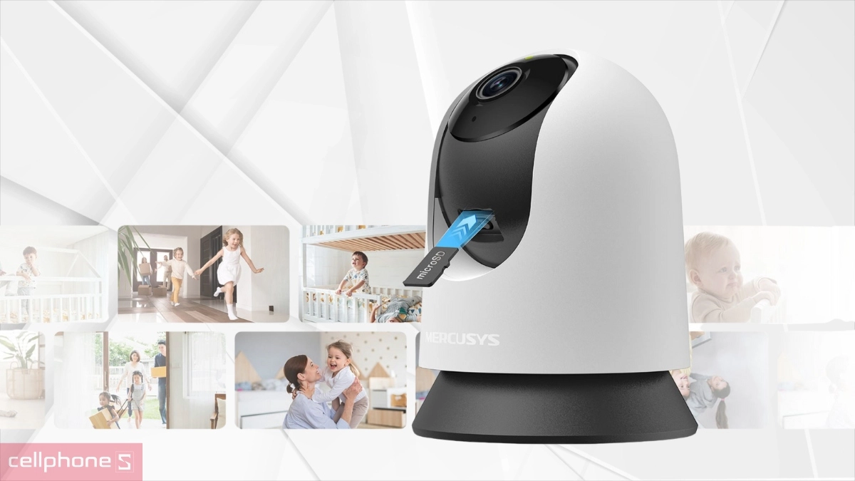 Dung lượng lưu trữ ấn tượng của camera IP Wifi không dây Mercusys MC200 2MP