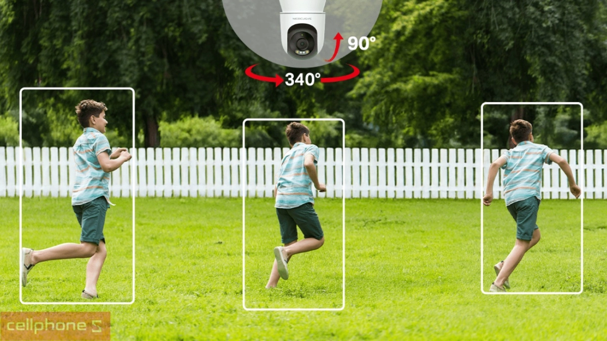 Góc ghi hình camera IP wifi camera không dây ngoài trời Mercusys MC500 2MP