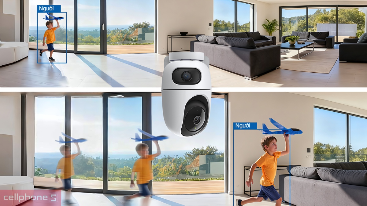 Nhận diện di chuyển AI trên camera IP Wifi 2 2K 3MP TP-Link Tapo C245D