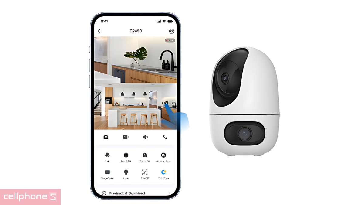 Tính năng giao tiếp trên camera IP Wifi 2 2K 3MP TP-Link Tapo C245D