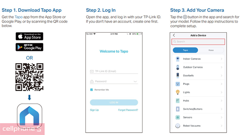 Hướng dẫn cách kết nối camera TP-Link Tapo C120 4MP với app Tapo