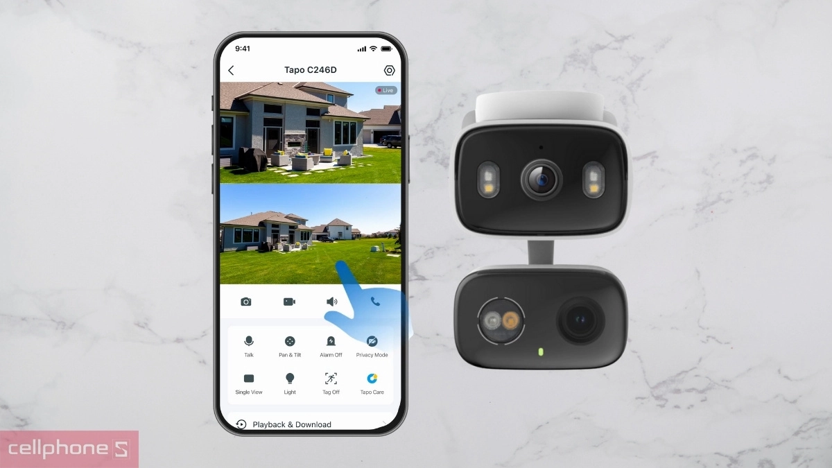 Hướng dẫn kết nối camera TP-Link Tapo IP trong nhà/ ngoài trời 3MP Dual C246D với điện thoại