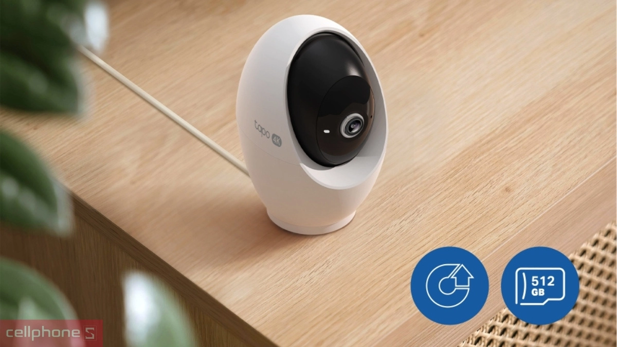 Ưu điểm lưu trữ tiện lợi của camera TP-Link Tapo IP Wifi 8MP C260