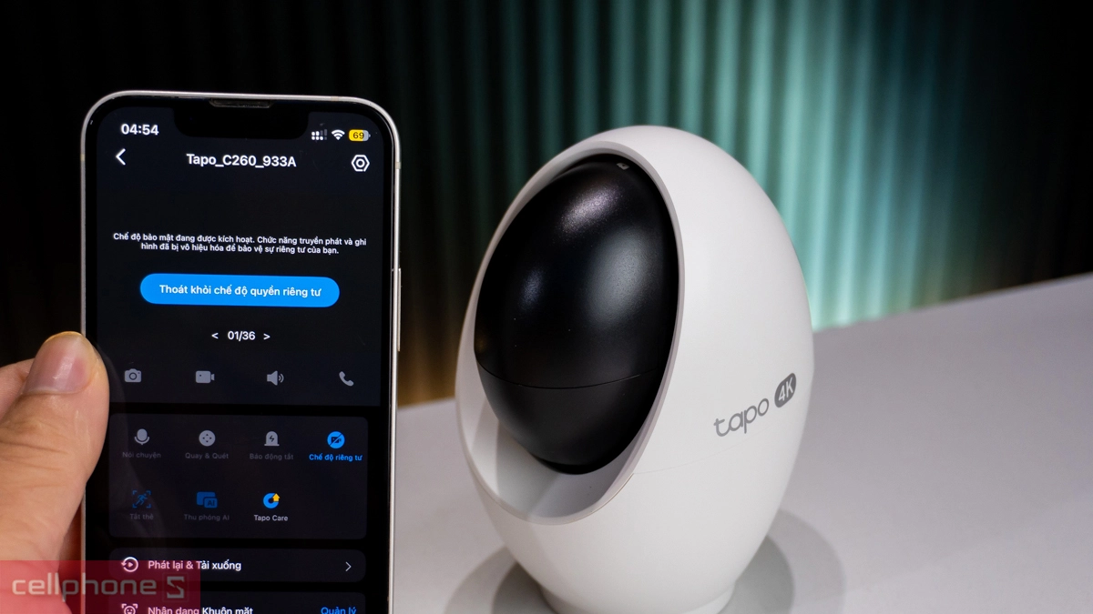 Ưu điểm hỗ trợ giao tiếp 2 chiều linh hoạt của camera TP-Link Tapo IP Wifi 8MP C260