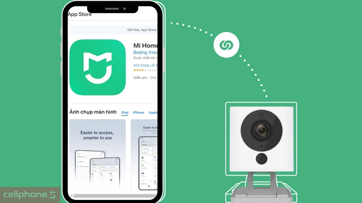 Hướng dẫn kết nối camera mini Xiaomi IP Xiaofang Cube Square 1080p qua app