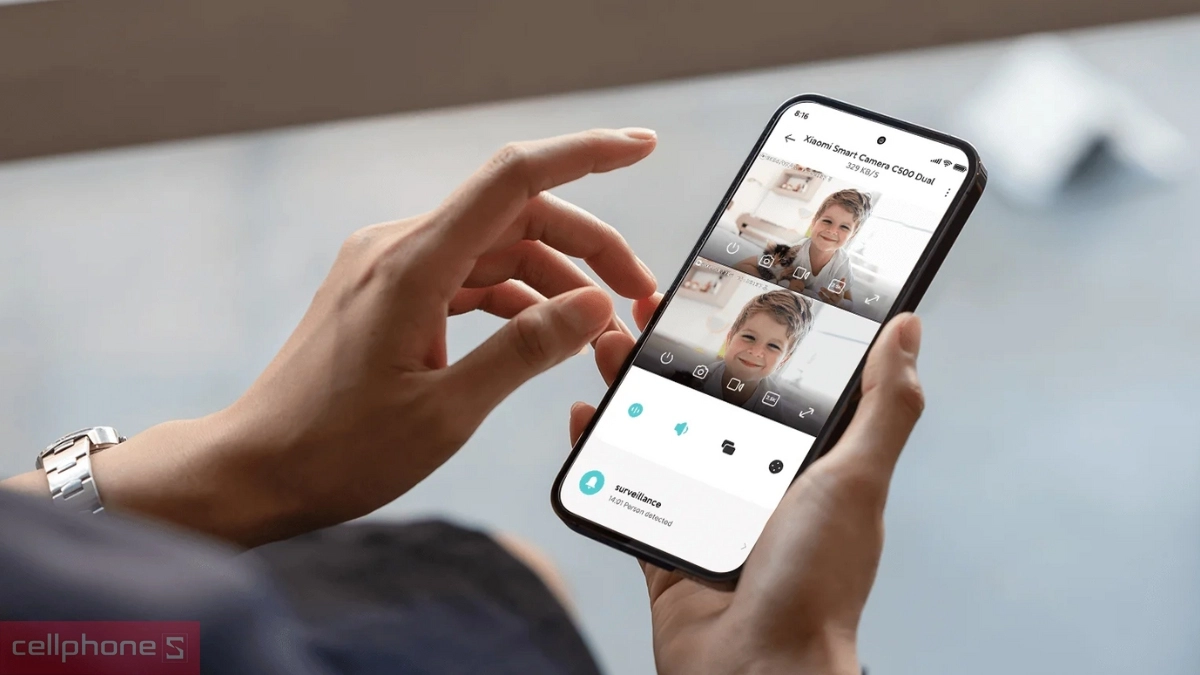 Khả năng đàm thoại camera Xiaomi IP WiFi 4MP Dual C500