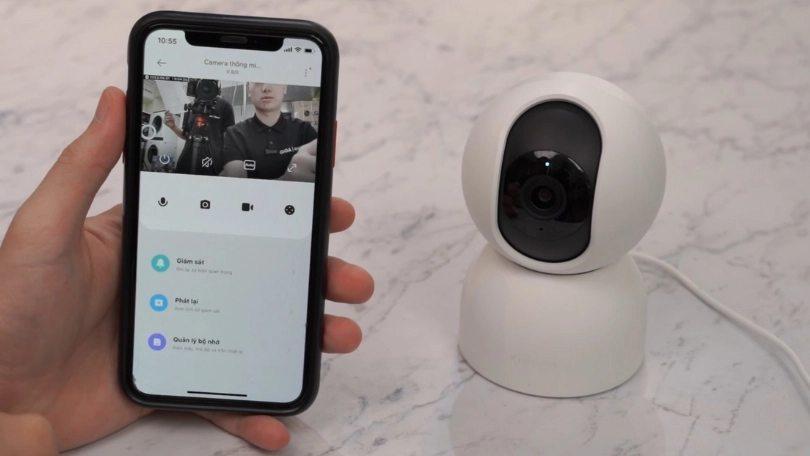 Cách đàm thoại trực tiếp, chụp - ghi hình và điều khiển xoay camera Xiaomi C300