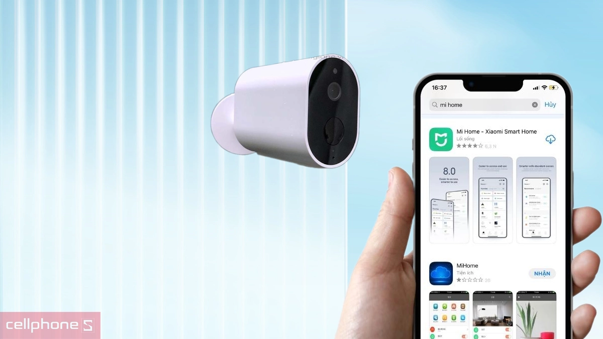 Hướng dẫn kết nối camera Xiaomi ngoài trời hồng ngoại BHR4433GL 1080p với điện thoại