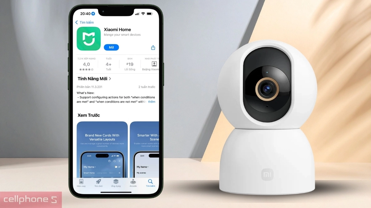 Cài đặt ứng dụng trên camera Xiaomi Smart Camera C500
