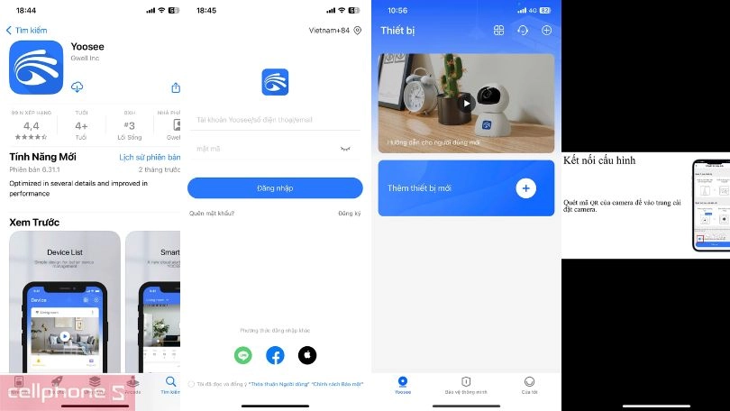 Hướng dẫn kết nối Camera IP Wifi Yoosee HK211 HD 1080P 1.3MP trên điện thoại