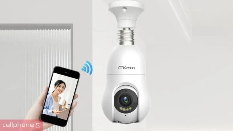 Góc quay Camera IP hồng ngoại không dây 3MP Yoosee U11C/D bóng đèn