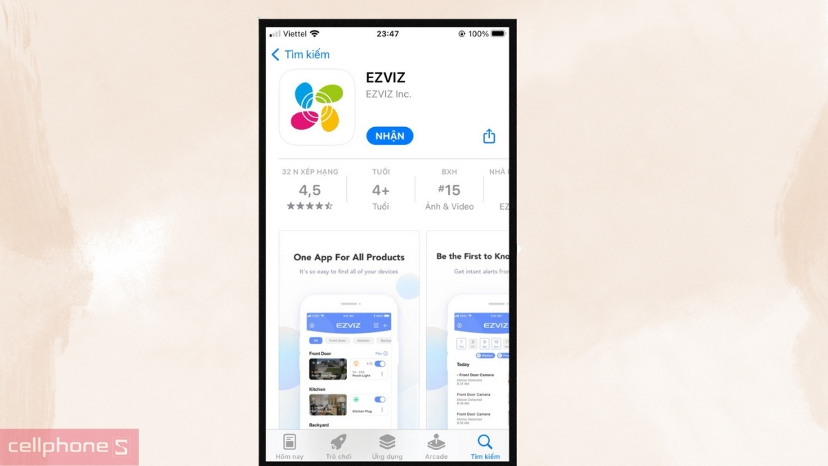 Hướng dẫn kết nối camera Ezviz IP Wifi C6CN with LAN port 720P với app