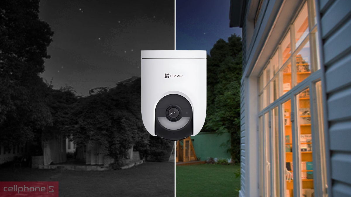 Góc quay camera EZVIZ năng lượng mặt trời HB8 Lite KIT 4MP