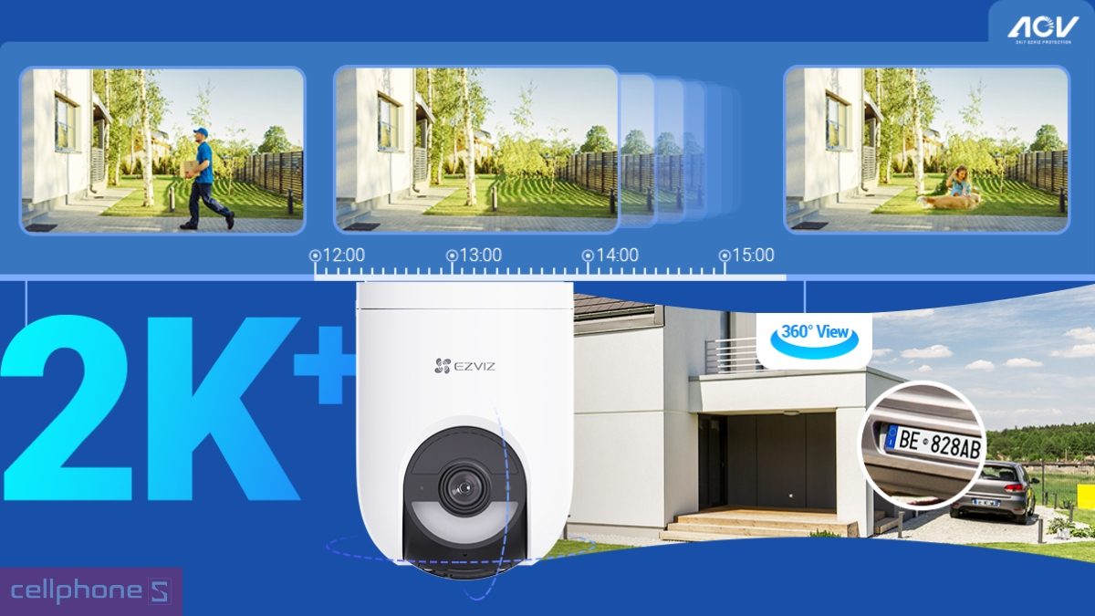 Khả năng lưu trữ camera EZVIZ năng lượng mặt trời HB8 Lite KIT 4MP