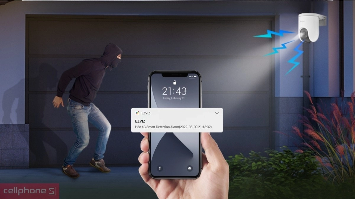Hướng dẫn kết nối camera EZVIZ Wifi ngoài trời H8c 3MP 4G với điện thoại